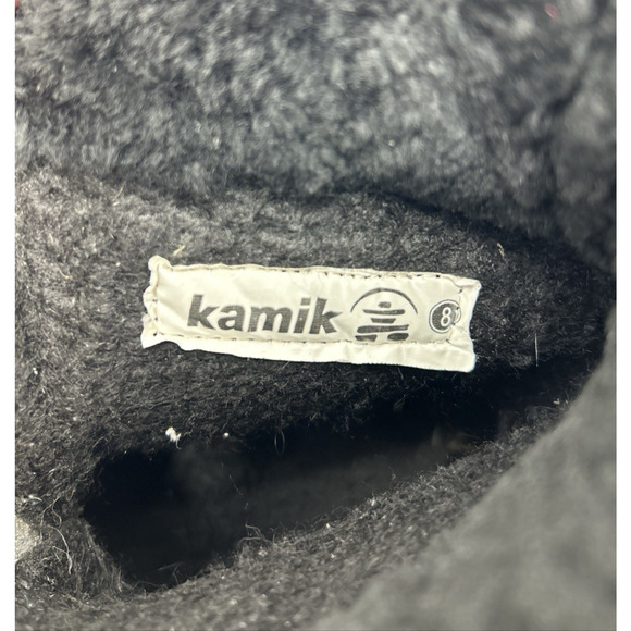 Kamik Damsel Boots Women’s Suede Winter Faux Fur Size 8 Black Lace Up - Picture 6 of 7